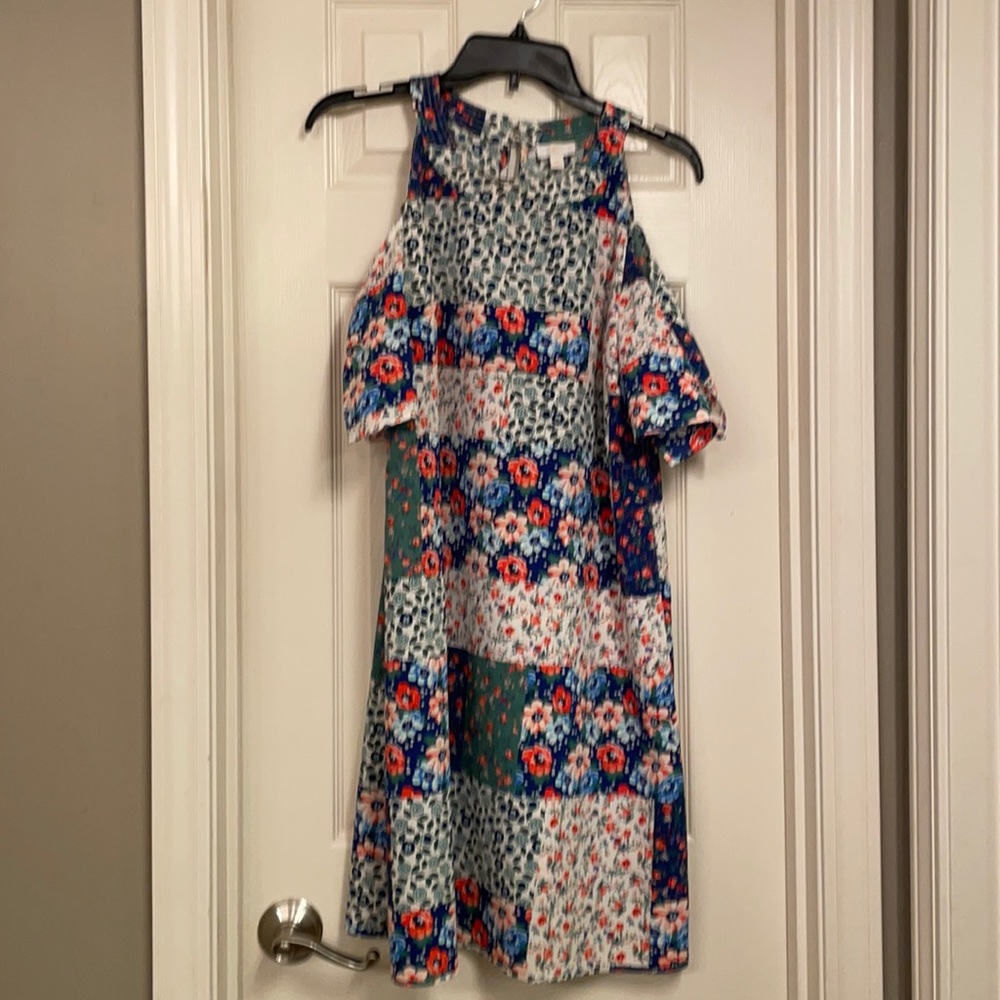 Floral shoulderless hippie dress